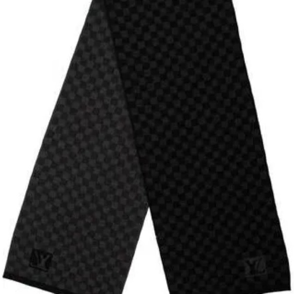 Louis Vuitton Black Checkered Scarf